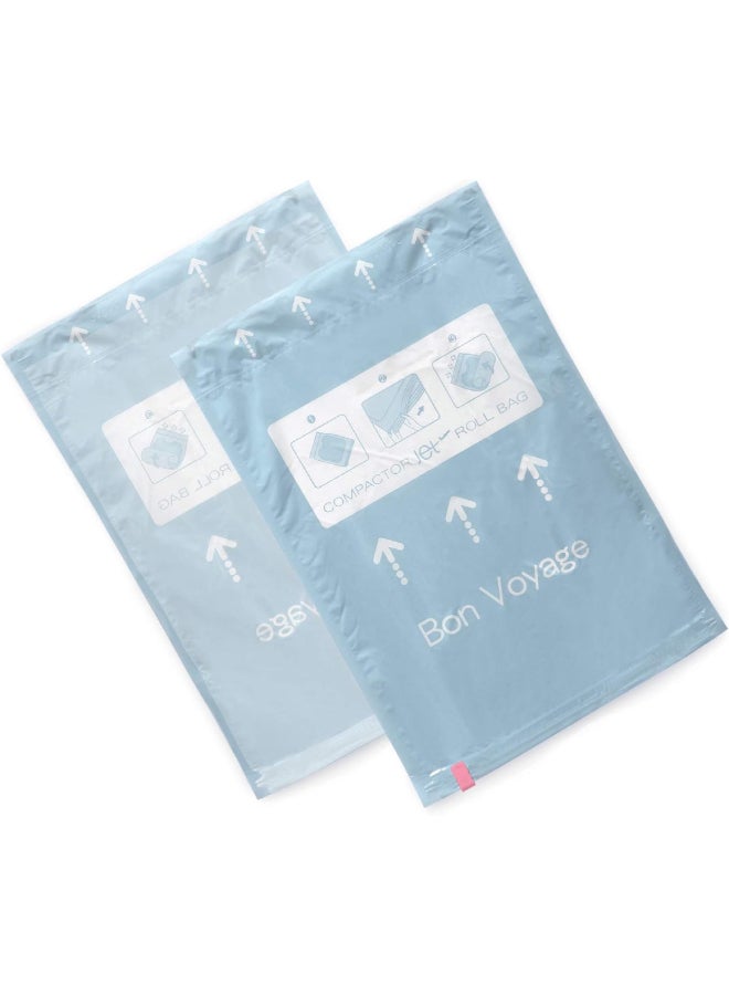COMPACTOR 2-Piece Manual Roll Up Vacuum Storage Bags Clear 35 x 50 cm RAN4291 - Image 2